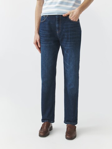 TATUUM Regular Trousers in Blue: front