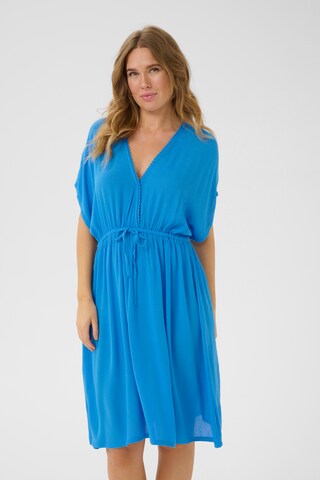 Kaffe Dress 'Daisy Amber Tie' in Blue: front