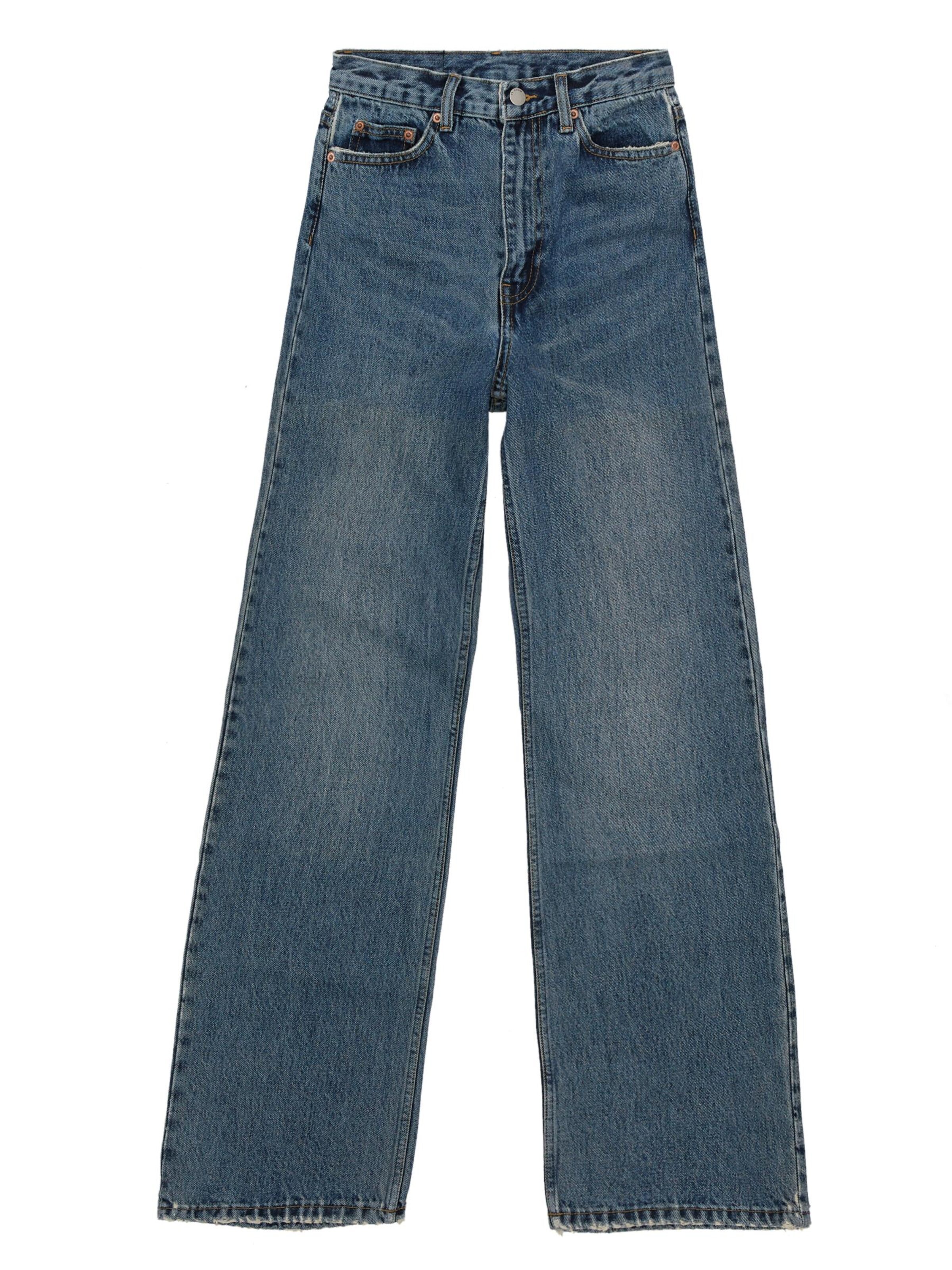 Dr. Denim Jeans 'Echo High Straight' in 24/30 in de kleur Blauw denim, Productweergave