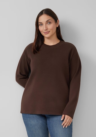 s.Oliver Sweatshirt in Bruin: voorkant