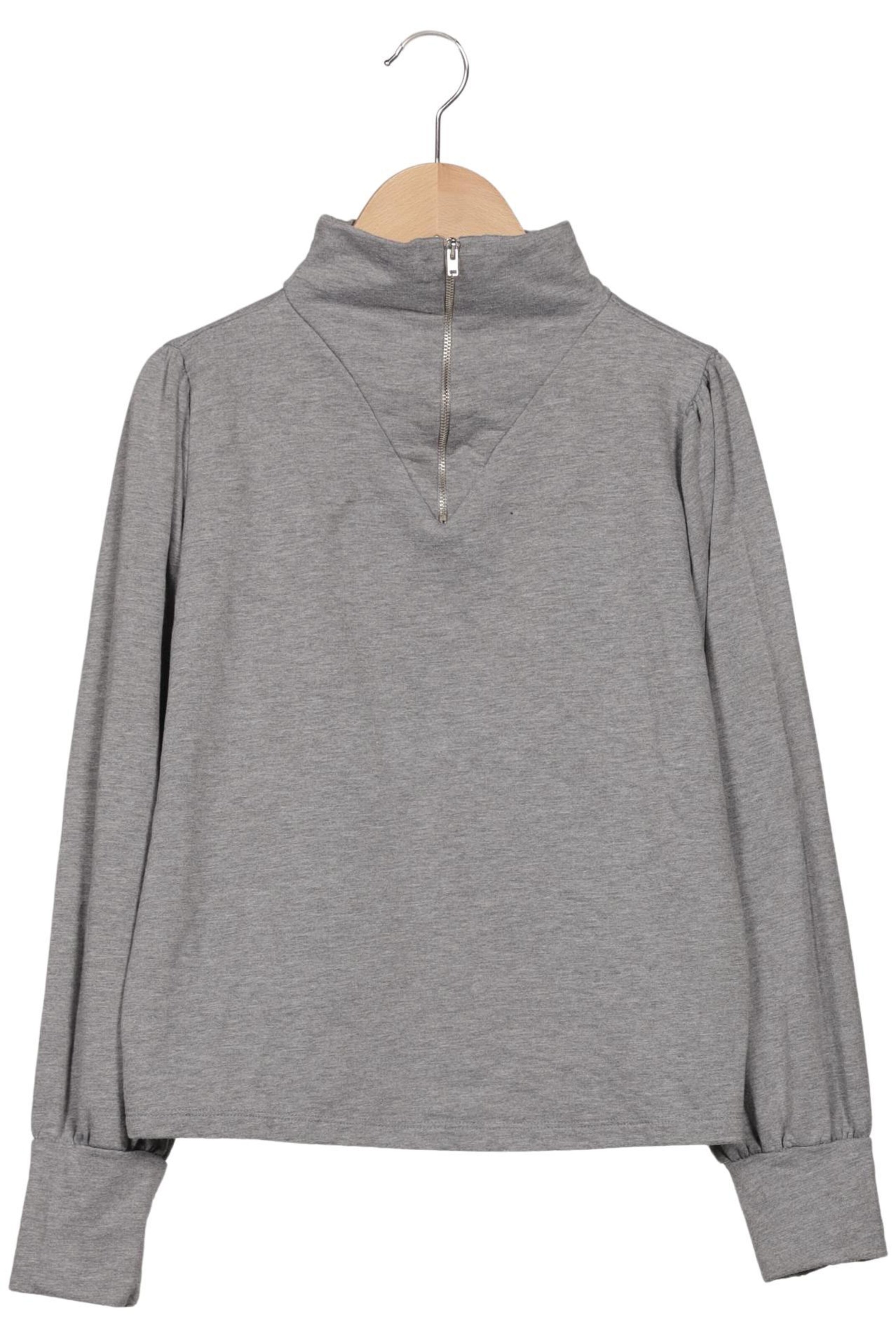 VILA Sweatshirt & Zip-Up Hoodie in S in Grey: front