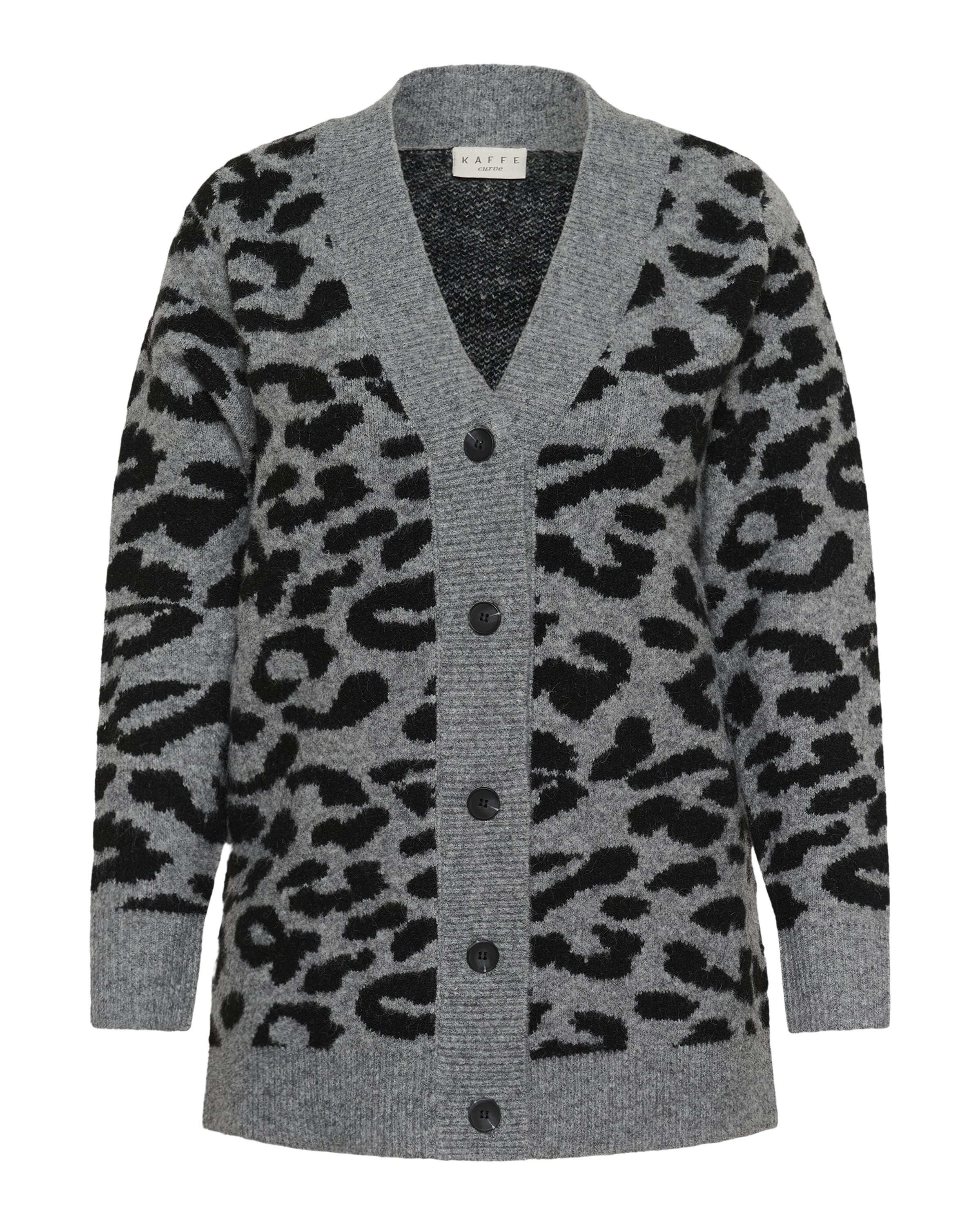 Cardigan 'Sandia' KAFFE CURVE en gris : devant