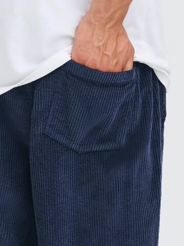 !Solid Loose fit Chino trousers ' SDALANN ' in Blue