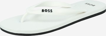 BOSS Black - Sandalias de dedo 'Tracy' en blanco: frente