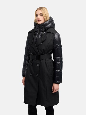 NAVAHOO Winter coat 'City-Glow 14' in Black: front