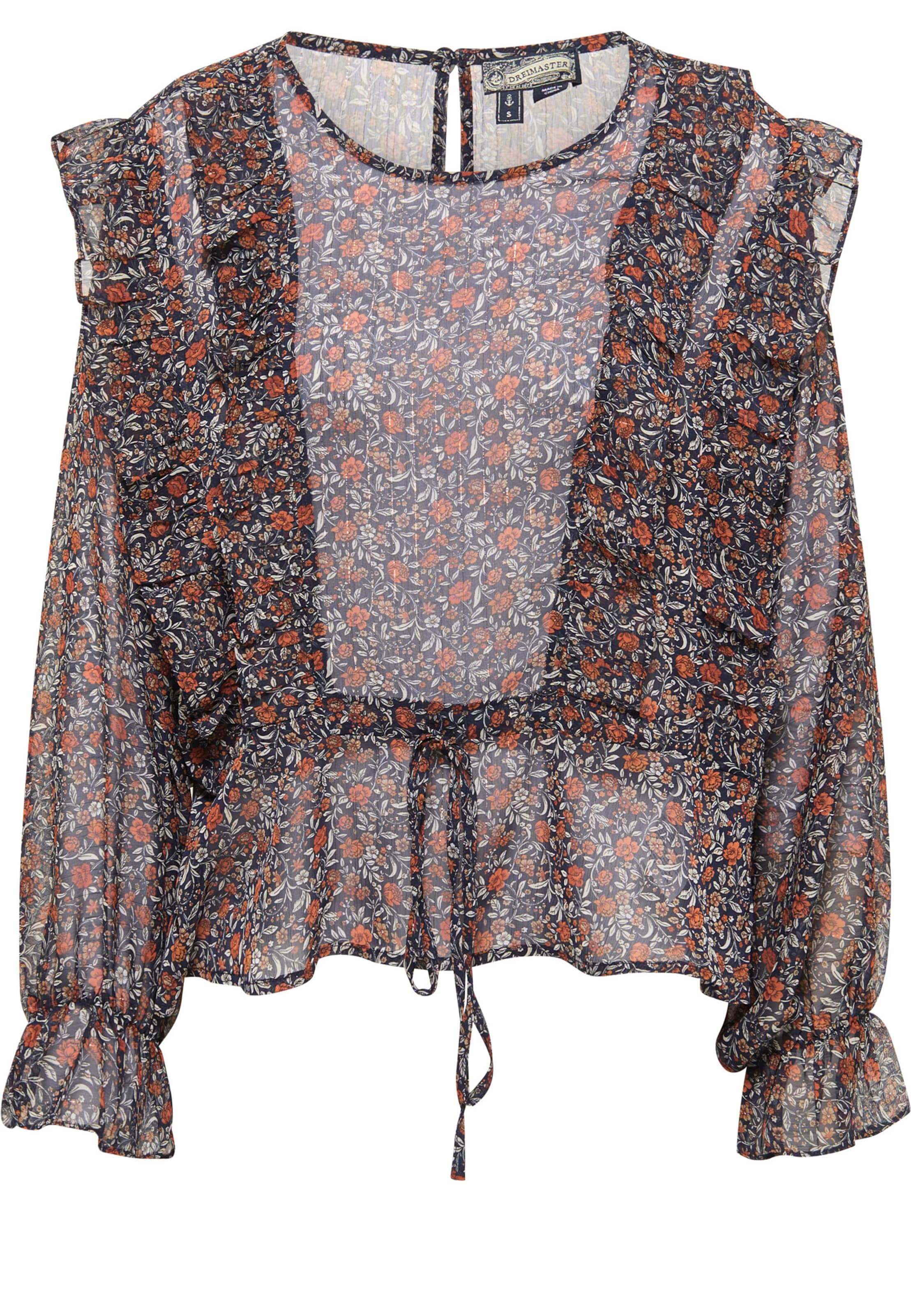 DreiMaster Vintage Bluse in Blau: Vorderseite