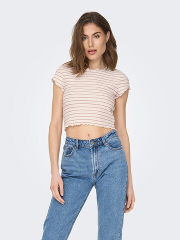 ONLY - Camiseta 'ONLANITS' en blanco: frente