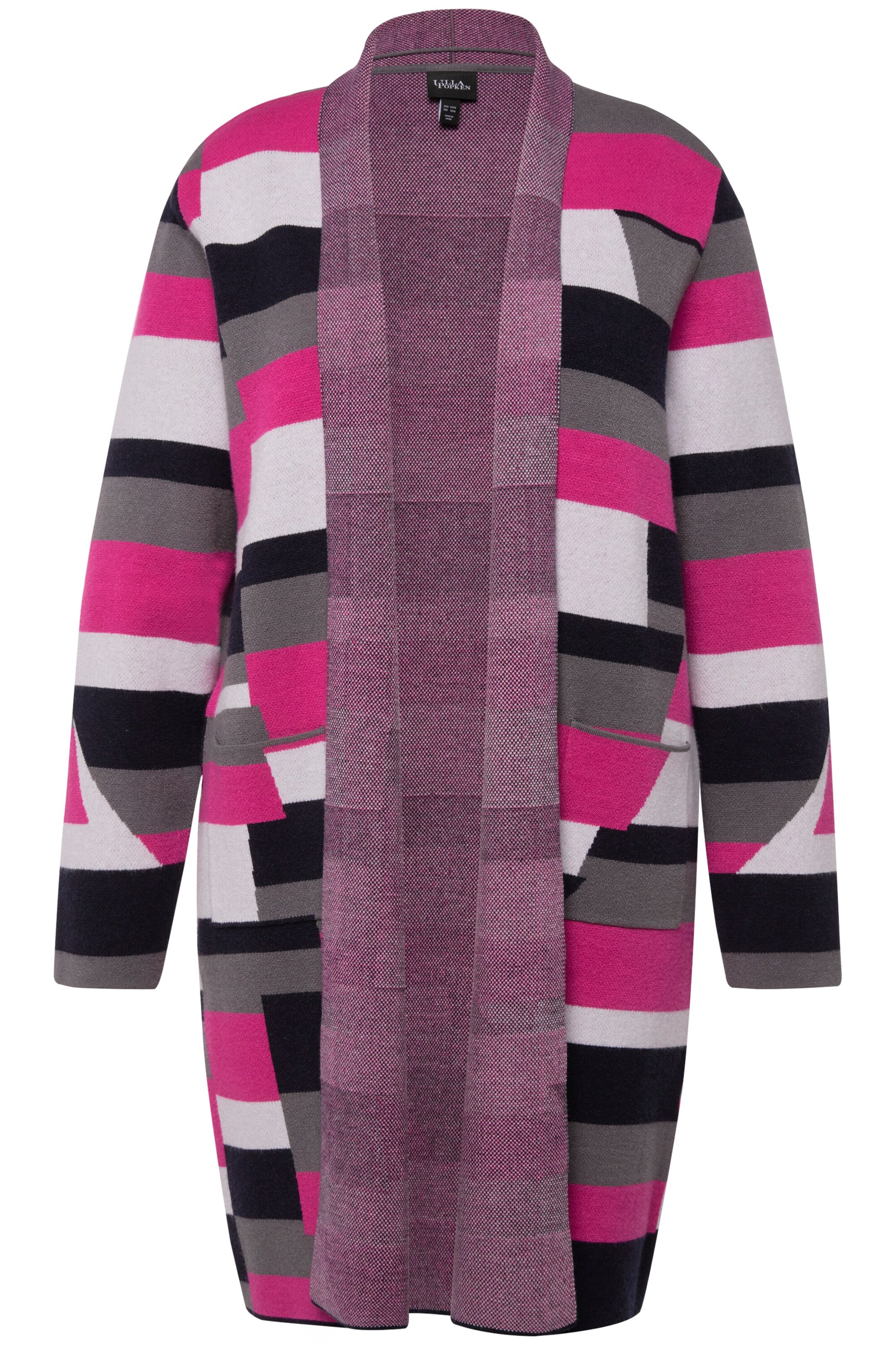 Ulla Popken Strickjacke in Mischfarben: Vorderseite