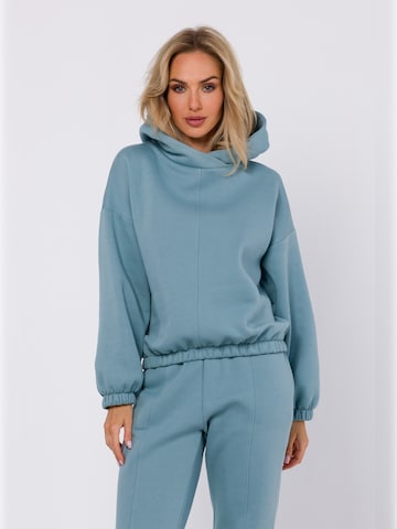 made of emotion - Sudadera en azul: frente