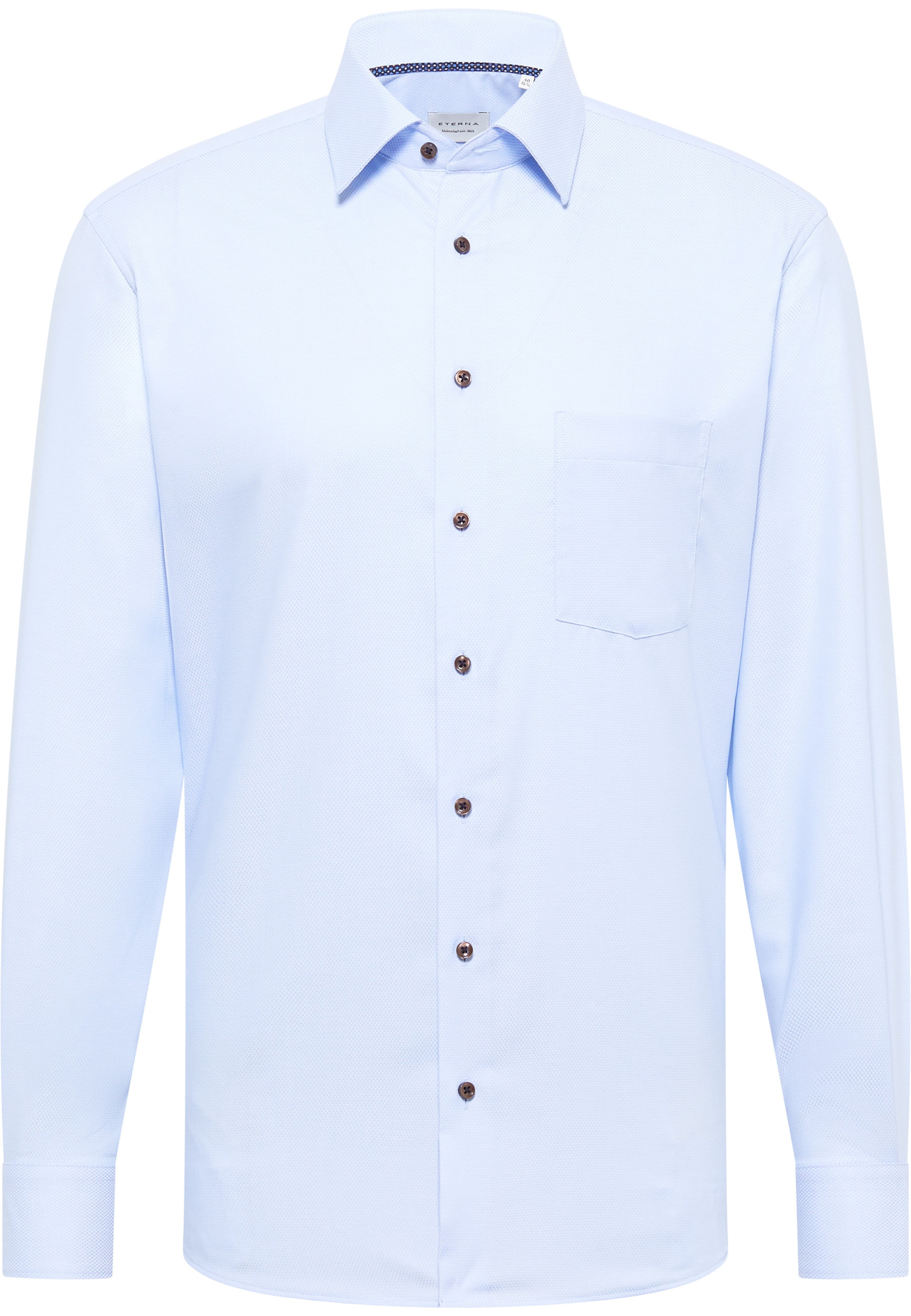 ETERNA Zakelijk overhemd in Blauw: voorkant