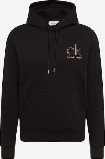 Bluză de molton Calvin Klein pe auriu / negru, Vizualizare produs