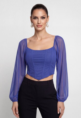 Chemisier faina en bleu : devant