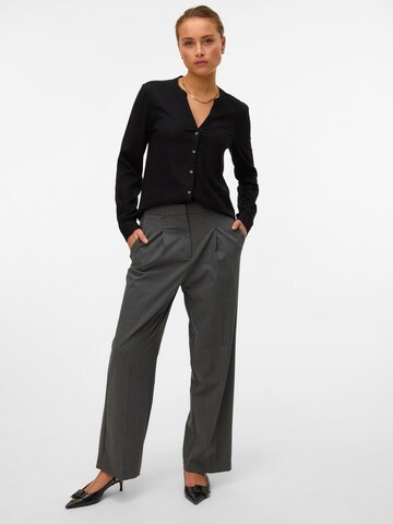 VERO MODA Wide leg Bandplooibroek 'VMUnika' in Grijs