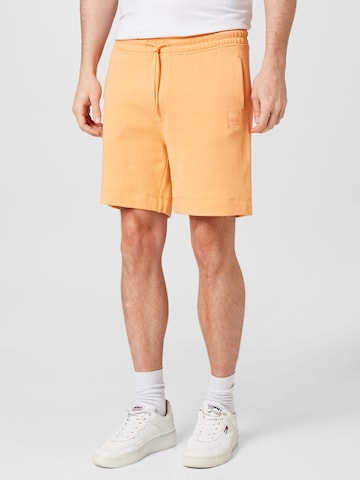BOSS Normalny krój Spodnie 'Sewalk' w kolorze pomarańczowy: przód