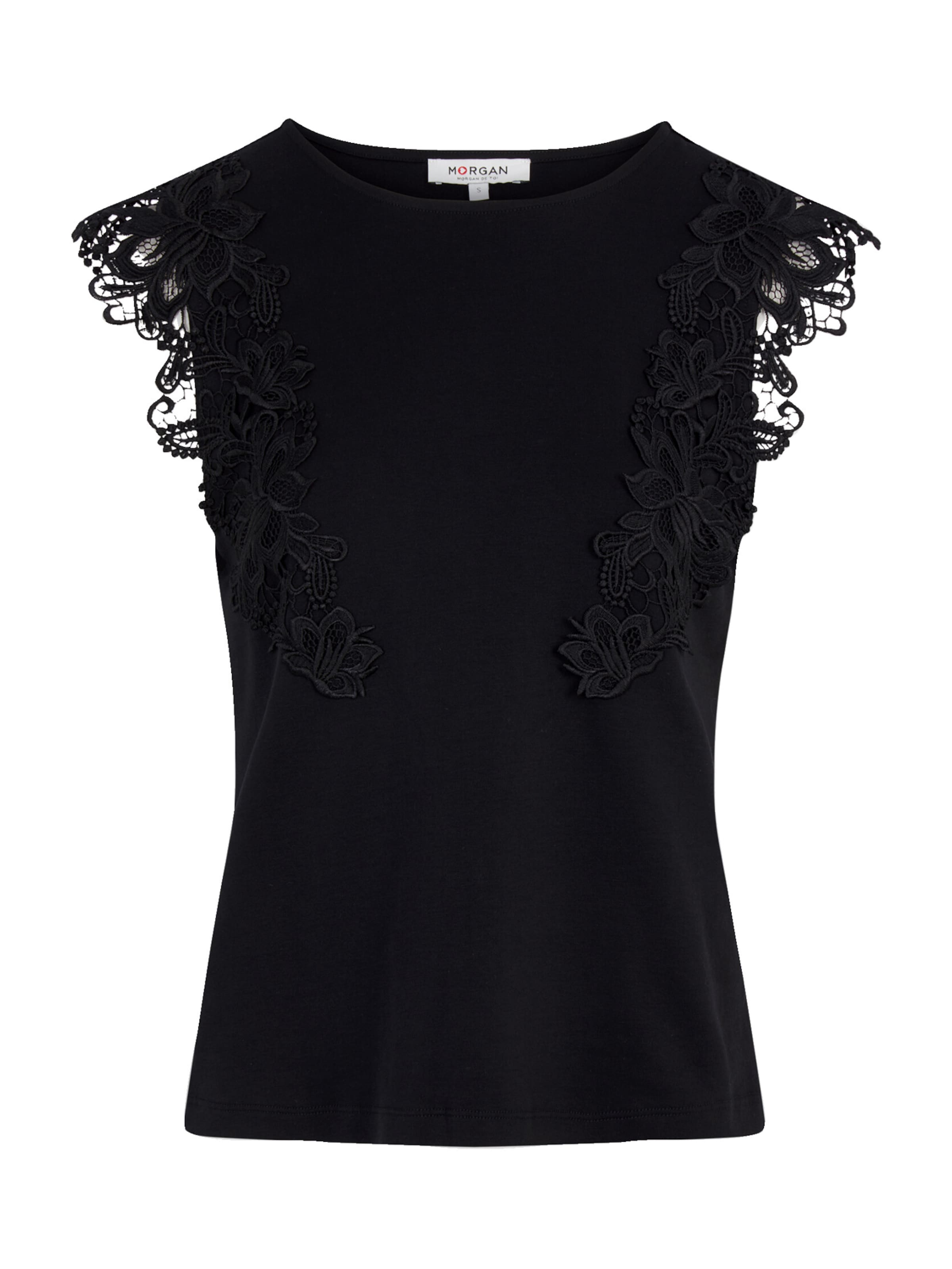 Morgan T-Shirt in Schwarz: Vorderseite