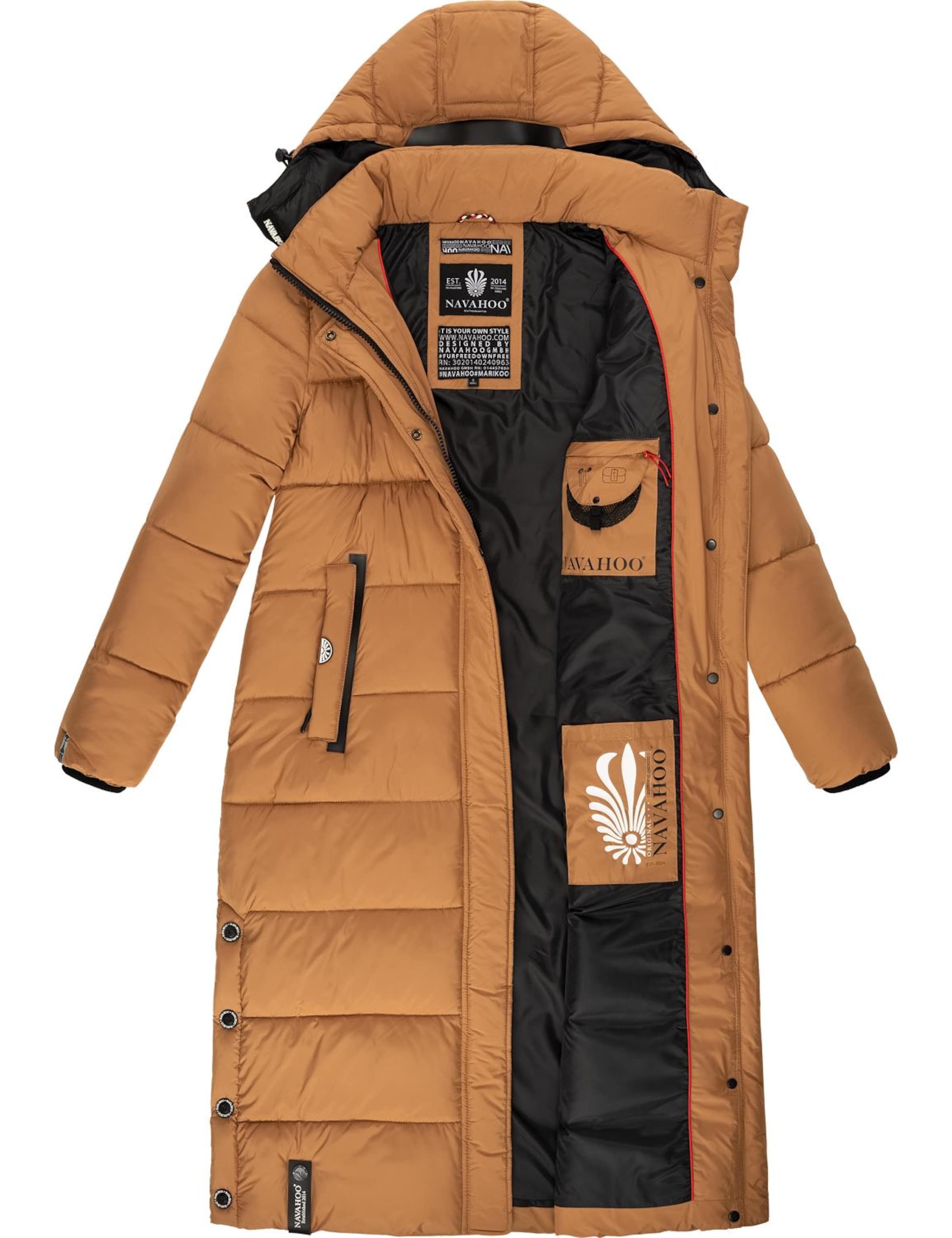 NAVAHOO Winter coat 'Isalie' in Brown