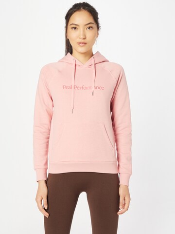 PEAK PERFORMANCE - Sweatshirt de desporto 'Ground' em rosa: frente