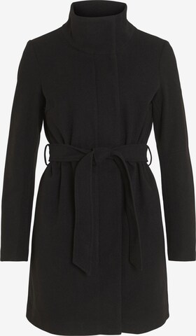 VILA Between-Seasons Coat in Black: front