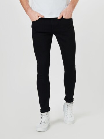 Only & Sons Skinny Jeans 'Warp Life' in Schwarz: predná strana