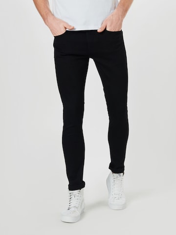 Only & Sons Skinny Jeans 'Warp Life' in Black: front