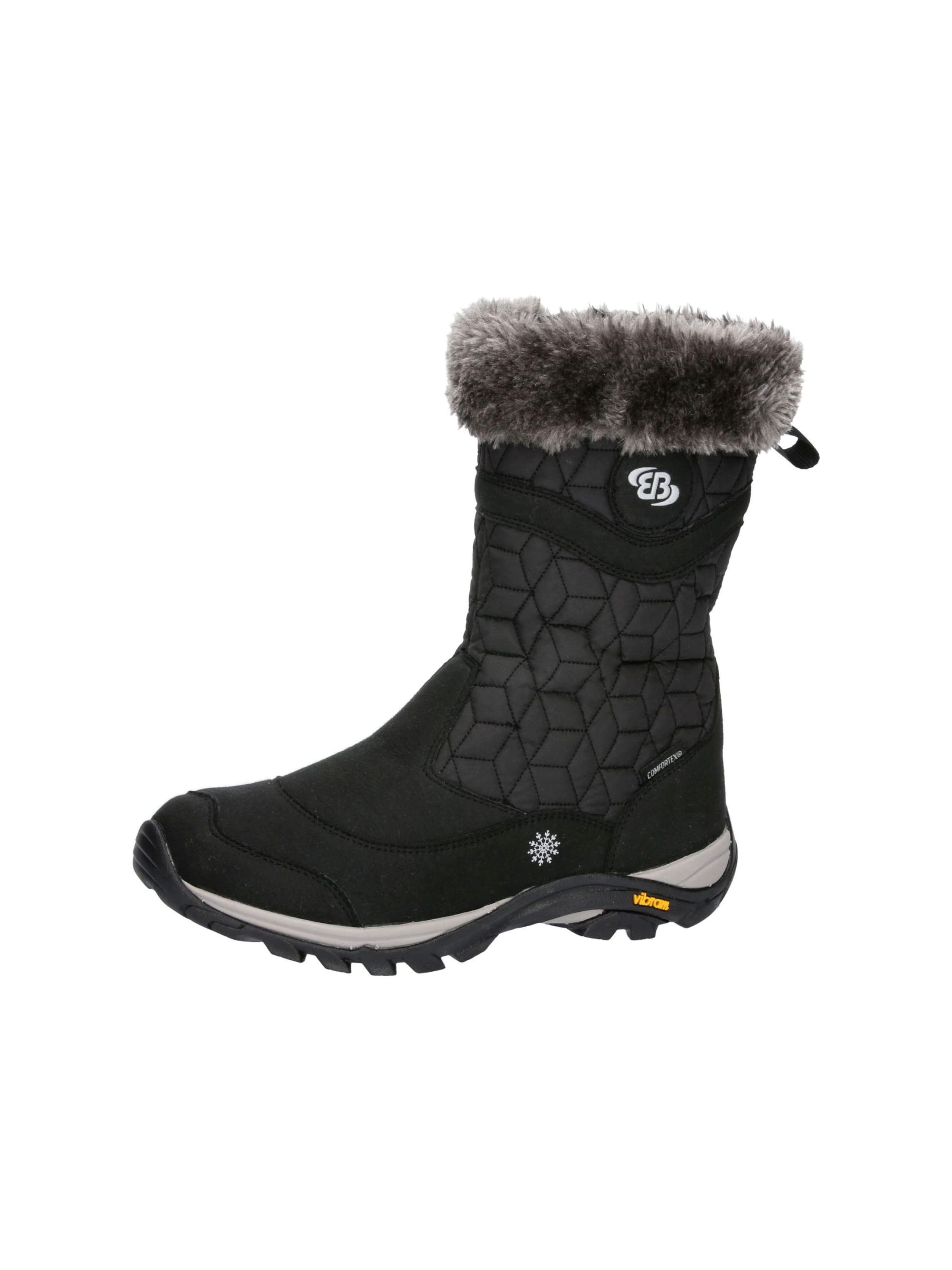 Brütting Snowboots 'Elisa' in Zwart: voorkant