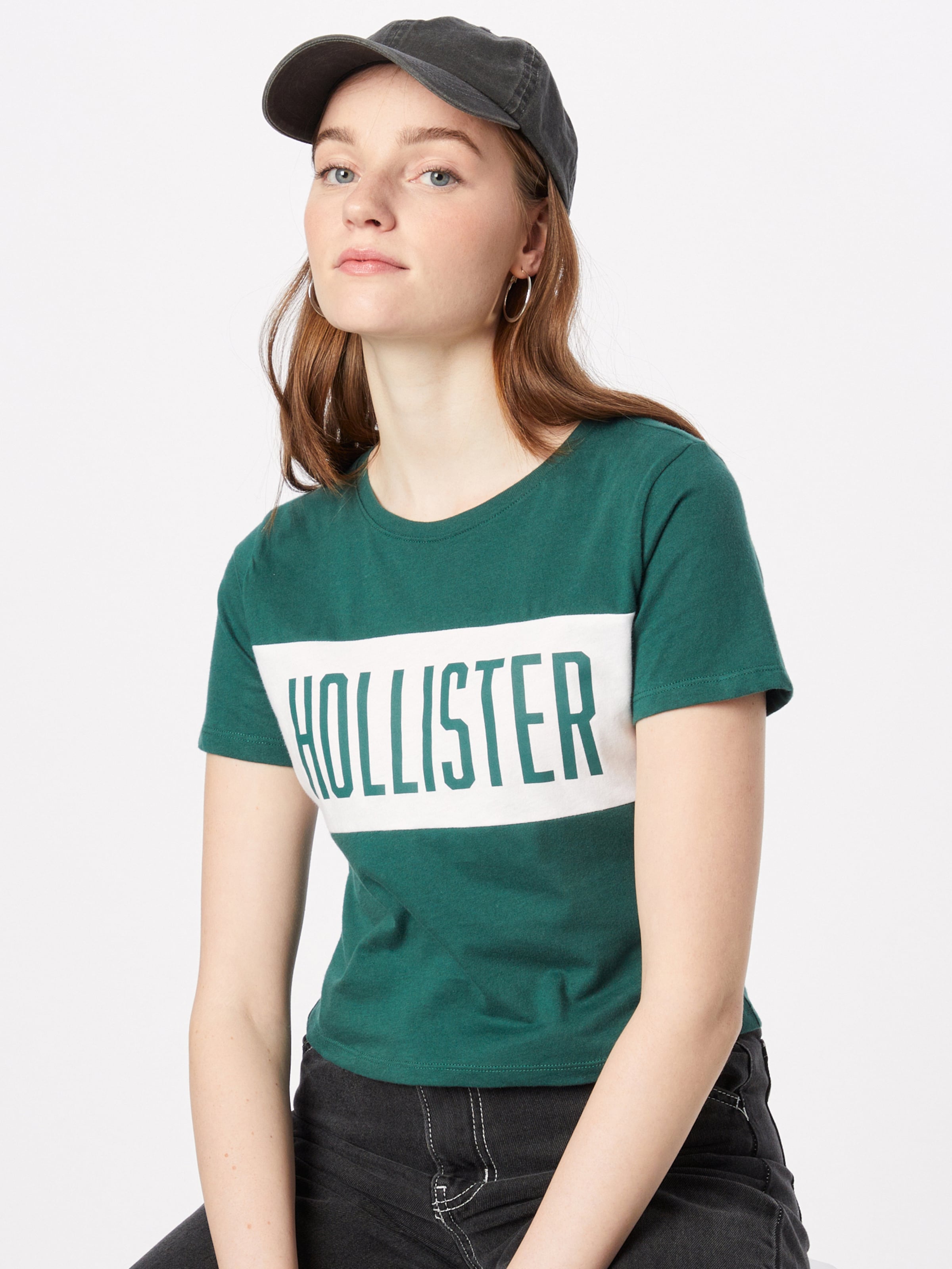 Hollister Women Green Crew Neck T-Shirt