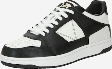 Sneaker low 'SAVA' de la GUESS pe negru: față