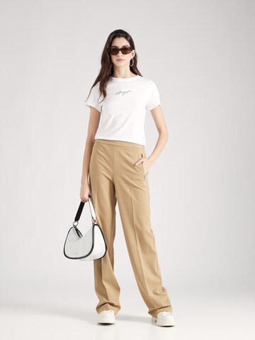 Wide leg Pantaloni con piega frontale 'Taluca' di BOSS in beige