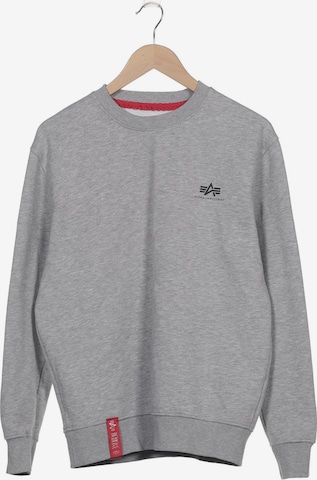 ALPHA INDUSTRIES Sweater M in Grau: Vorderseite