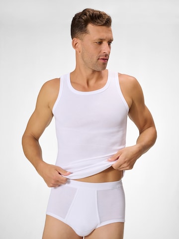 Maillot de corps ' Organic Doppelripp ' Ammann en blanc