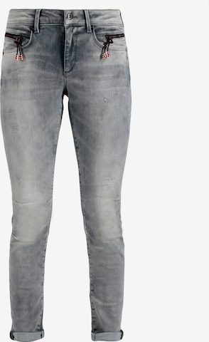 Miracle of Denim Skinny Jeans 'Eva' in Grey: front