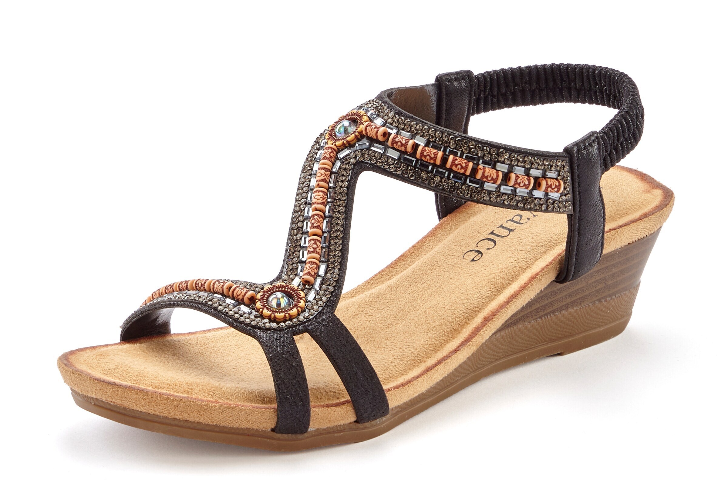 VIVANCE Sandals in Black: front