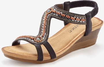 VIVANCE Sandale in Schwarz: Vorderseite