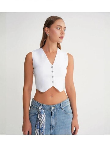 MixRay Gebreide bodywarmer in Wit