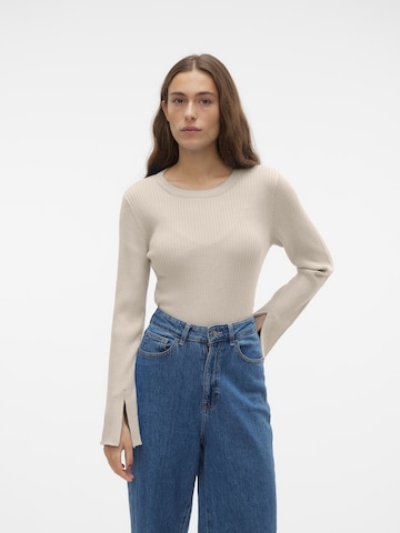 VERO MODA Sweater 'VMGOLD' in Beige: front