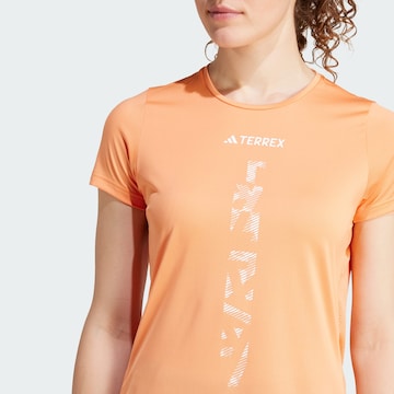 ADIDAS TERREX Performance Shirt 'Agravic' in Orange