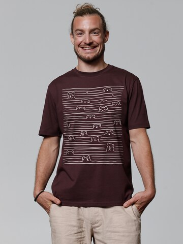 T-Shirt 'Doodle Dogs' Watapparel en rouge : devant