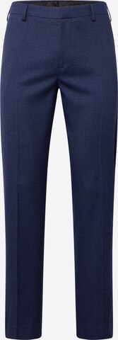 BURTON MENSWEAR LONDON Regular Pleated Pants 'Marl' in Blue: front