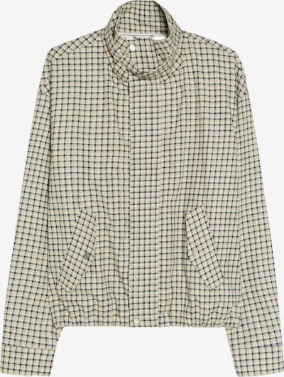 Bershka Välikausitakki koossa S värissä beige / laivastonsininen / valkoinen, Tuotenäkymä