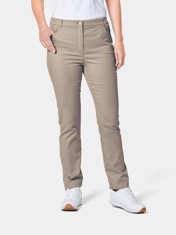 Regular Pantalon 'Anna' Goldner en beige : devant