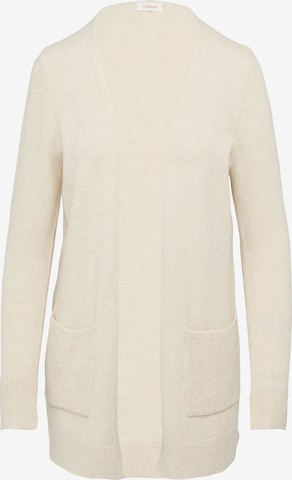 s.Oliver Gebreid vest in Beige: voorkant