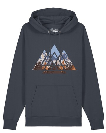 Watapparel Sweatshirt ' Geometric Landscape ' in Grijs: voorkant
