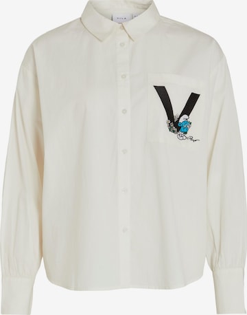 VILA - Blusa 'Smurfy' en blanco: frente