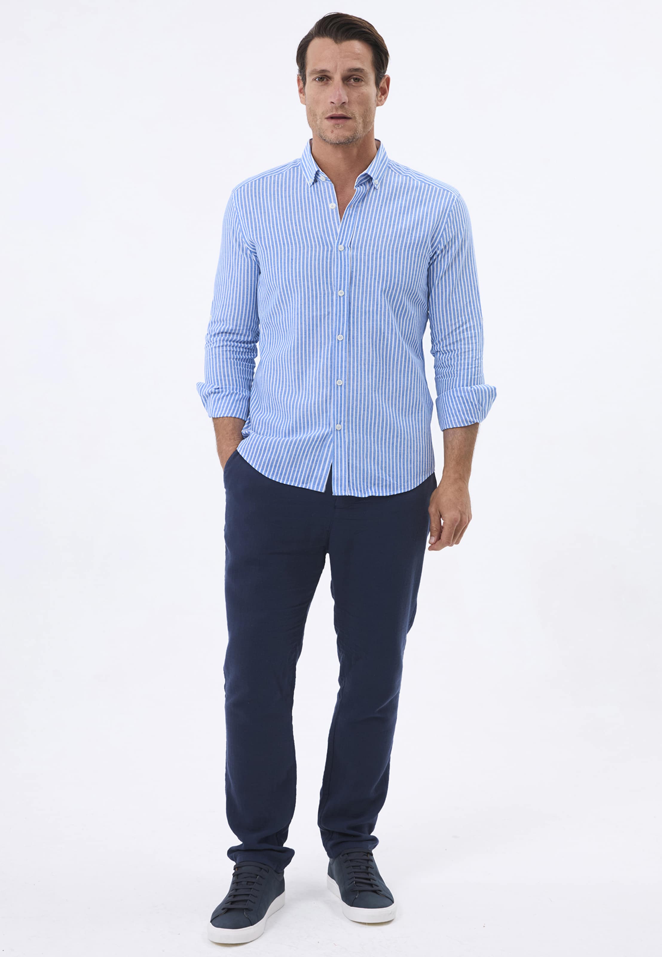 Felix Hardy Regular fit Zakelijk overhemd in Blauw