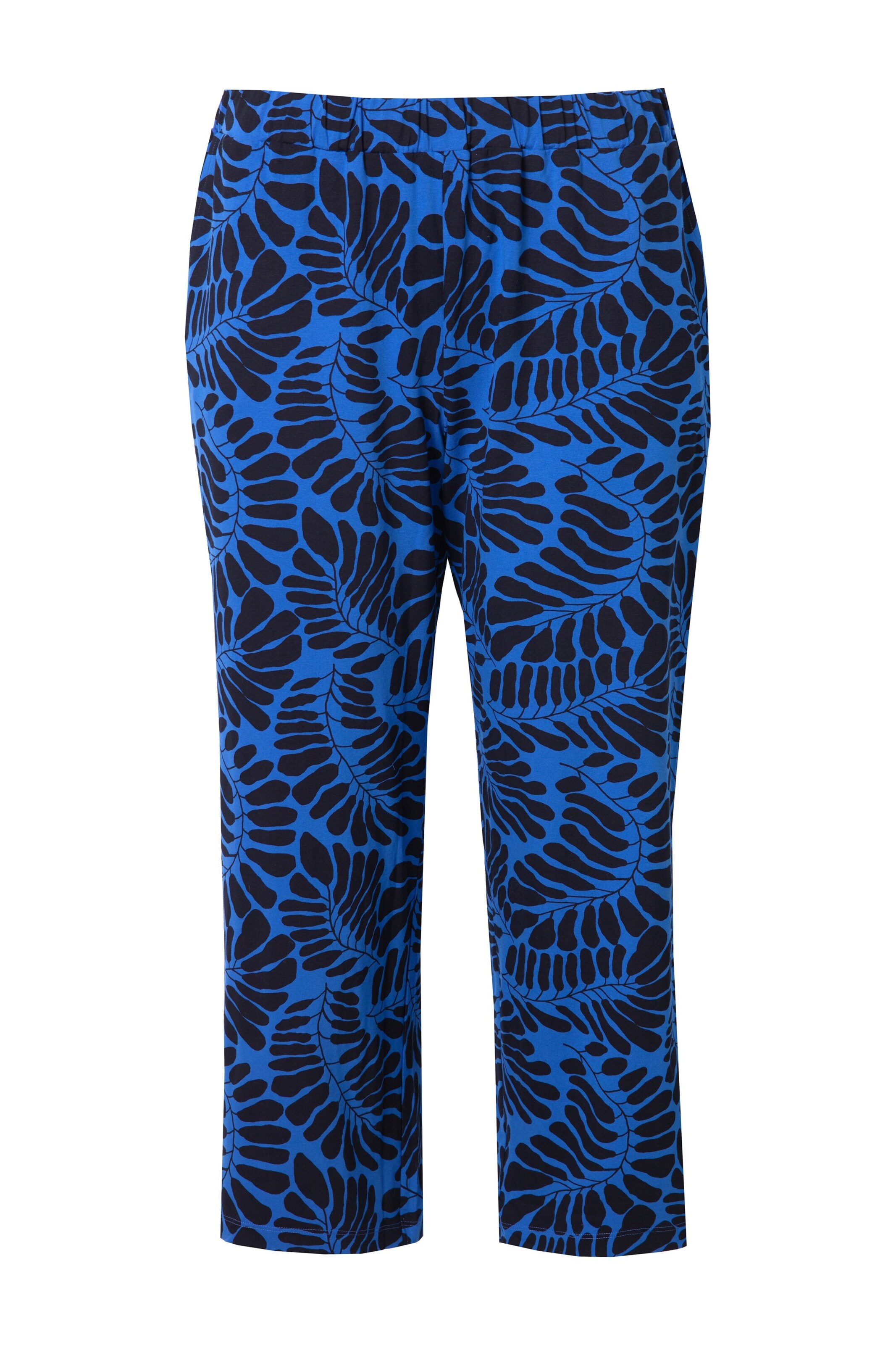 Ulla Popken Wide leg Broek in Blauw: voorkant