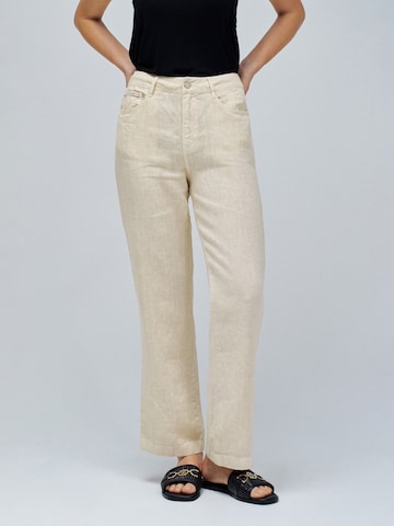 Salsa Jeans Regular Broek in Beige: voorkant