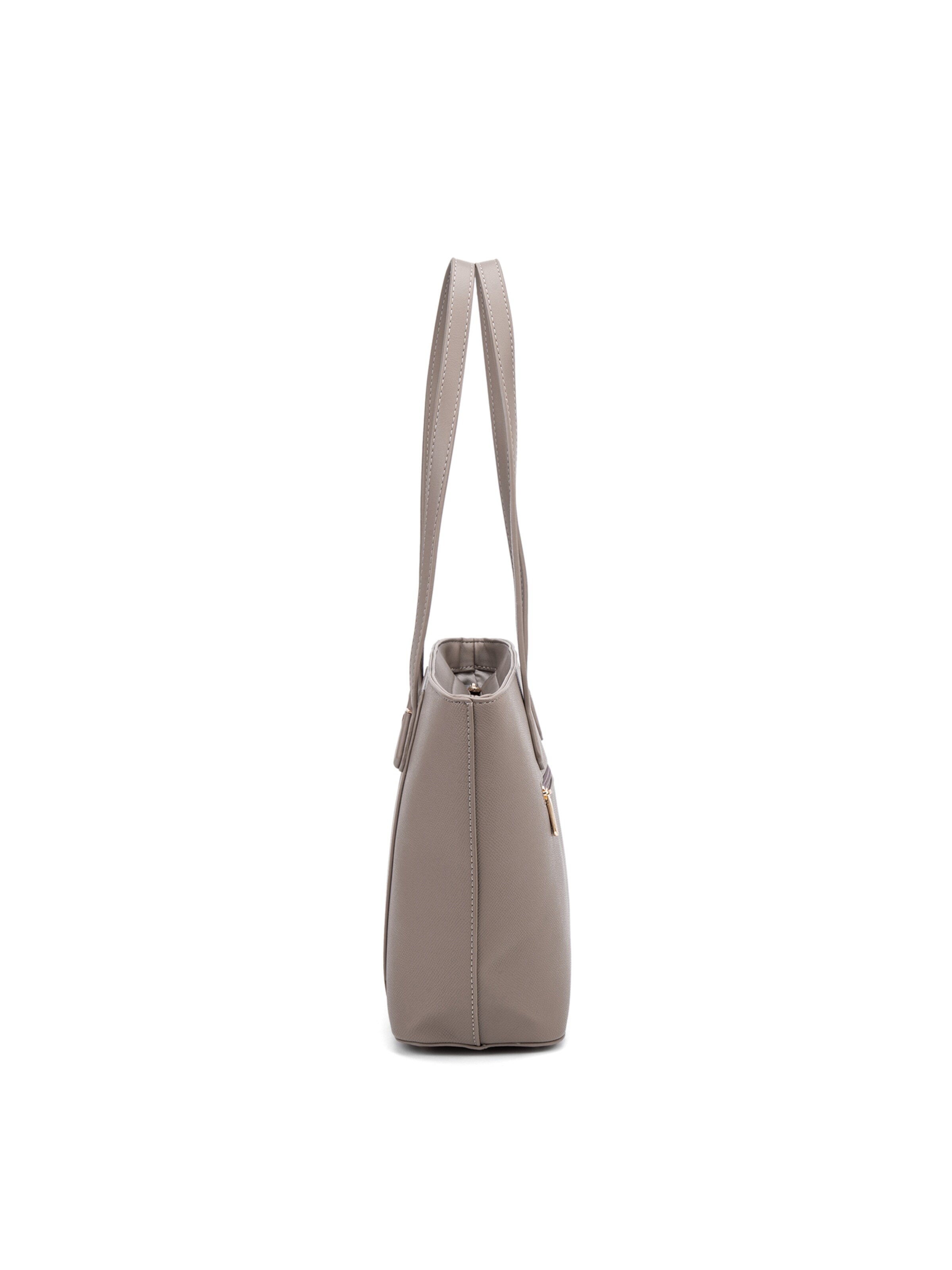 Borsa a spalla 'Borsa a Spalla Donna Vegan Leather 36x23 cm - Chiusura Zip' di David Jones in grigio