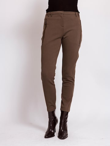 Zhrill Slim fit Pants 'ZHCHIARA' in Brown