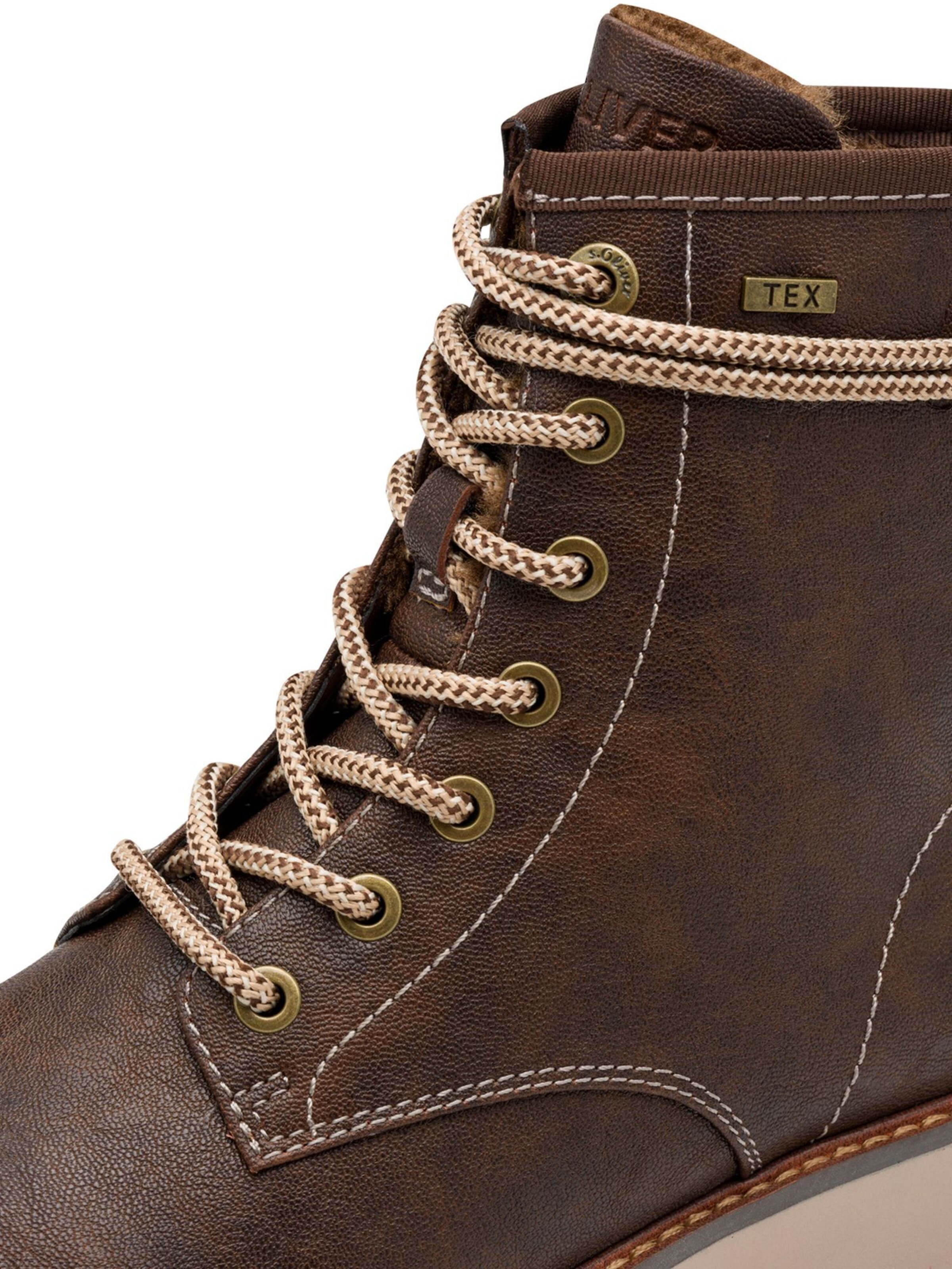s.Oliver Lace-Up Ankle Boots in Brown