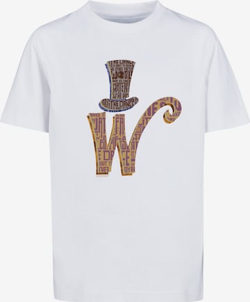 ABSOLUTE CULT Shirt 'Willy Wonka' in Weiß: predná strana
